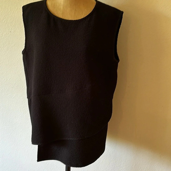Maria Cornejo sz L black blouse textured and angular great pre owned condition - Picture 2 of 11